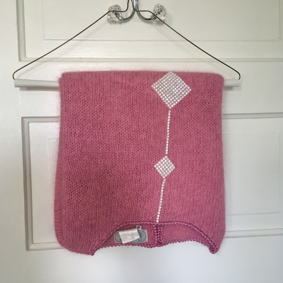 Vintage rhinestone angora sweater - Picture 5 of 6